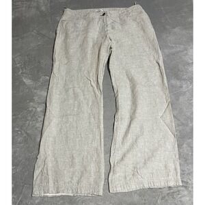 s.Oliver Linen Wide Leg Pants Womens‎ 12 Trousers UK16 IT42 Beach Lagenlook